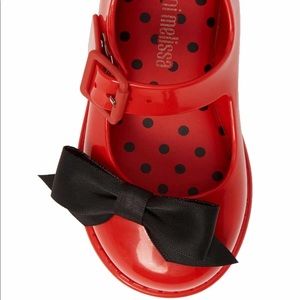 Mini Maggie Mary Jane Bow Red Size 10. Pvc.